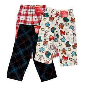 NWT Wondershop Festive Fleece Christmas Kids Pajama Bottoms Jammies 18 month